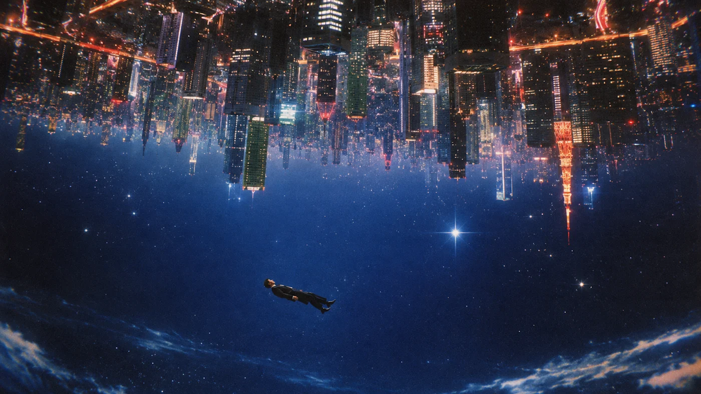 GPT Image 2.5 生成的科幻超现实城市画面